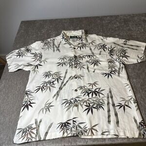 DISNEY by "DISNEY GOLF COLLECTION" Men's Sz Large Golf Aloha Shirt Silk & Cotton